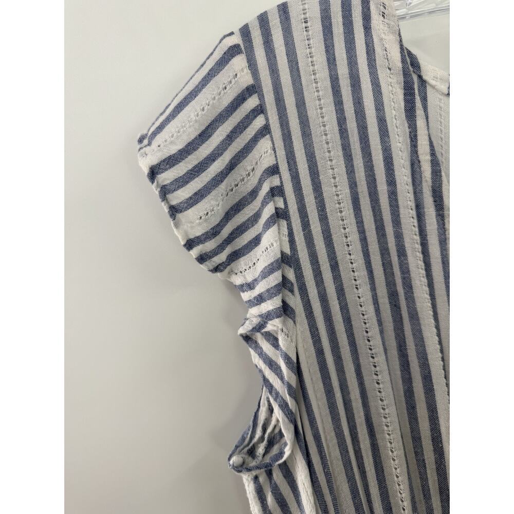Rails Women's Tara Blue Catalina Stripe Elastic Waist Dress Lined Size Medium - Picture 4 of 10